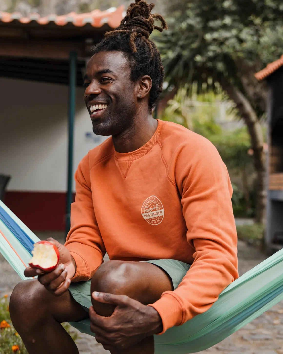 Sweatshirt en coton bio Odyssey - Orange brûlé