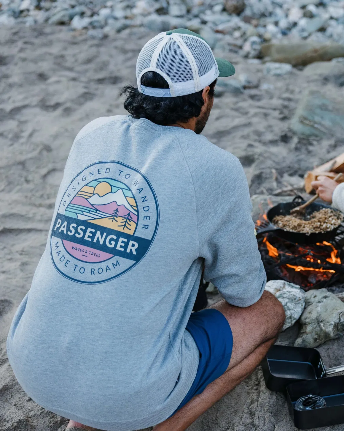 Sweatshirt en coton bio Odyssey - Gris moyen Marl