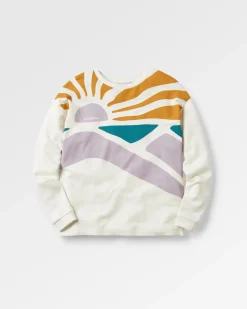 Sweatshirt en coton bio Sunsets - Marshmallow