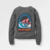 Sweatshirt en coton recyclé Waves u0026 Trees - Charcoal