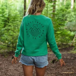 Sweatshirt en coton recyclé Remote - Épicéa vert