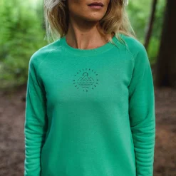 Sweatshirt en coton recyclé Remote - Épicéa vert