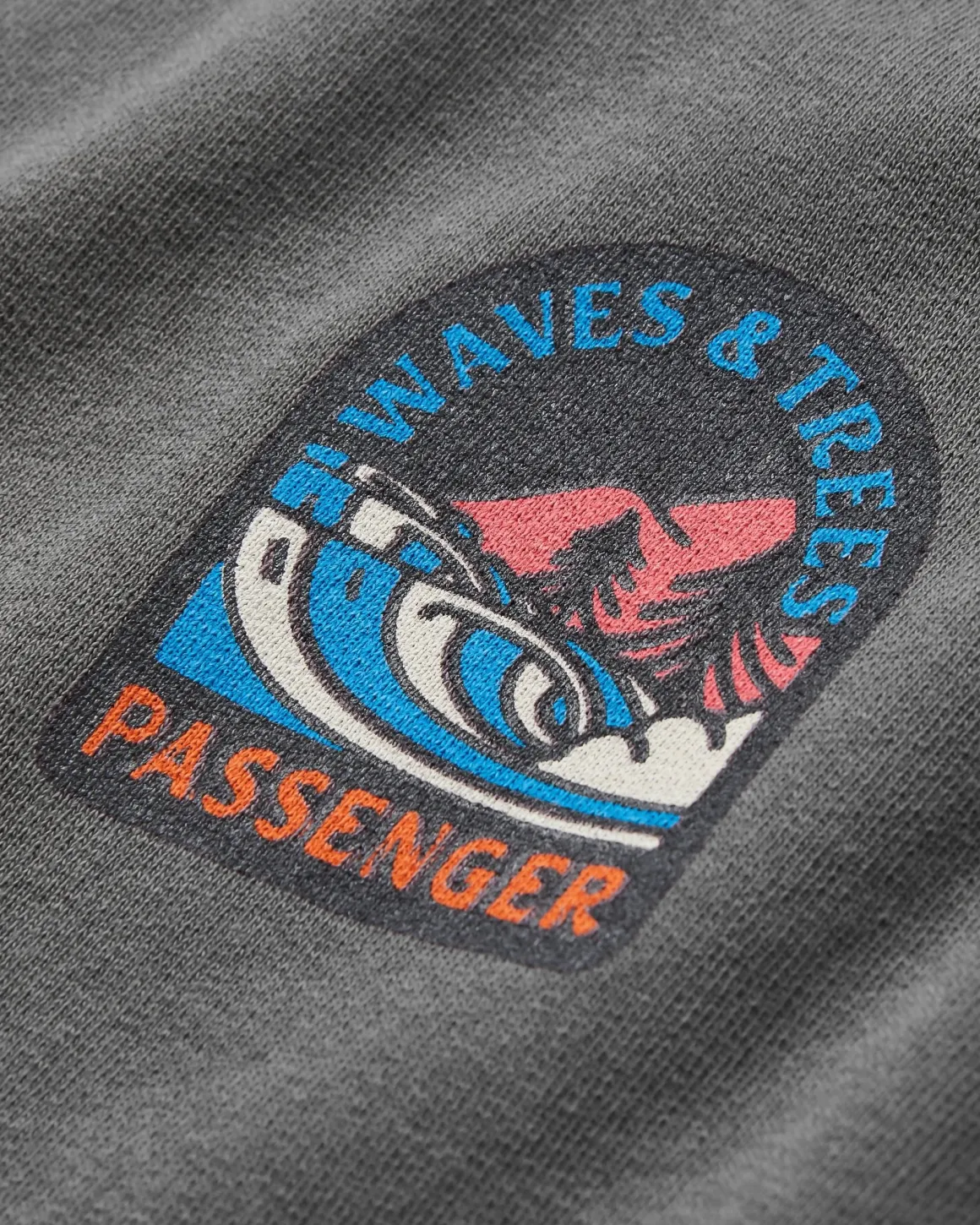 Sweatshirt en coton recyclé Waves u0026 Trees - Charcoal