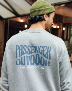 Sweatshirt en coton recyclé Yuca - Gris foncé chiné