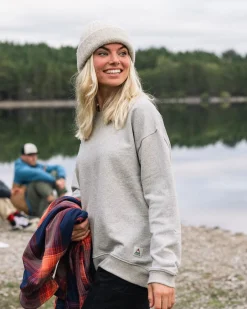 Sweatshirt Oversize en Coton Recyclé Héritage - Gris Marl