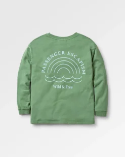 Sweatshirt Oversize en Coton Recyclé Arc-en-Ciel - Dark Ivy