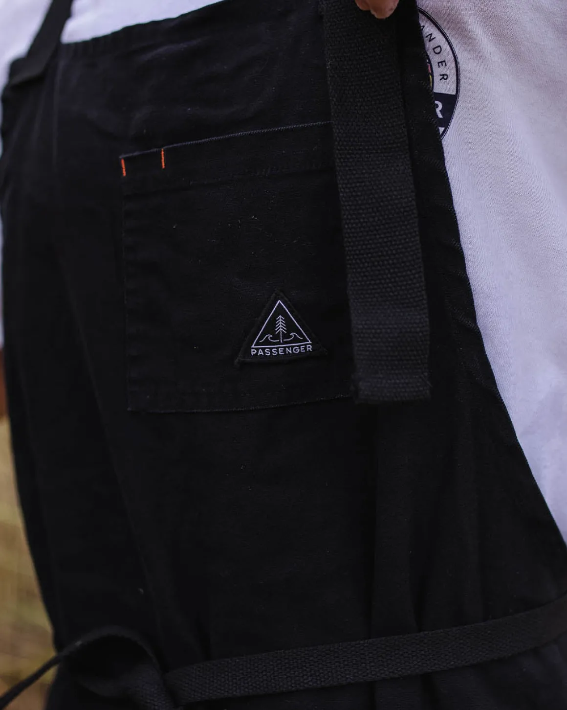 Tablier en denim de coton bio - Noir