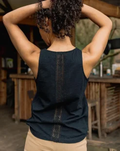 Top en coton recyclé Rivergate - Noir