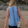 Top en coton recyclé Rivergate - Bleuet