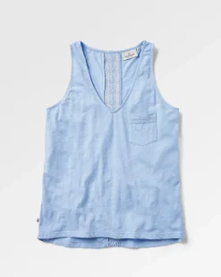 Top en coton recyclé Rivergate - Bleuet