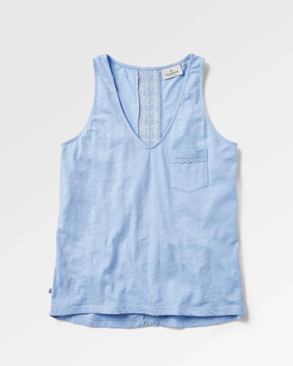 Top en coton recyclé Rivergate - Bleuet