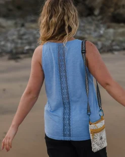 Top en coton recyclé Rivergate - Bleuet