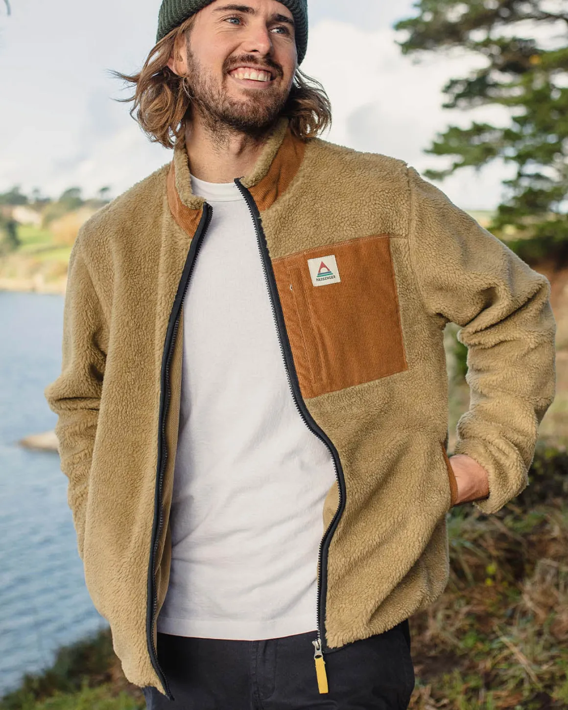 Trekker Recycled Deep-Pile Sherpa Fleece - Biscuit