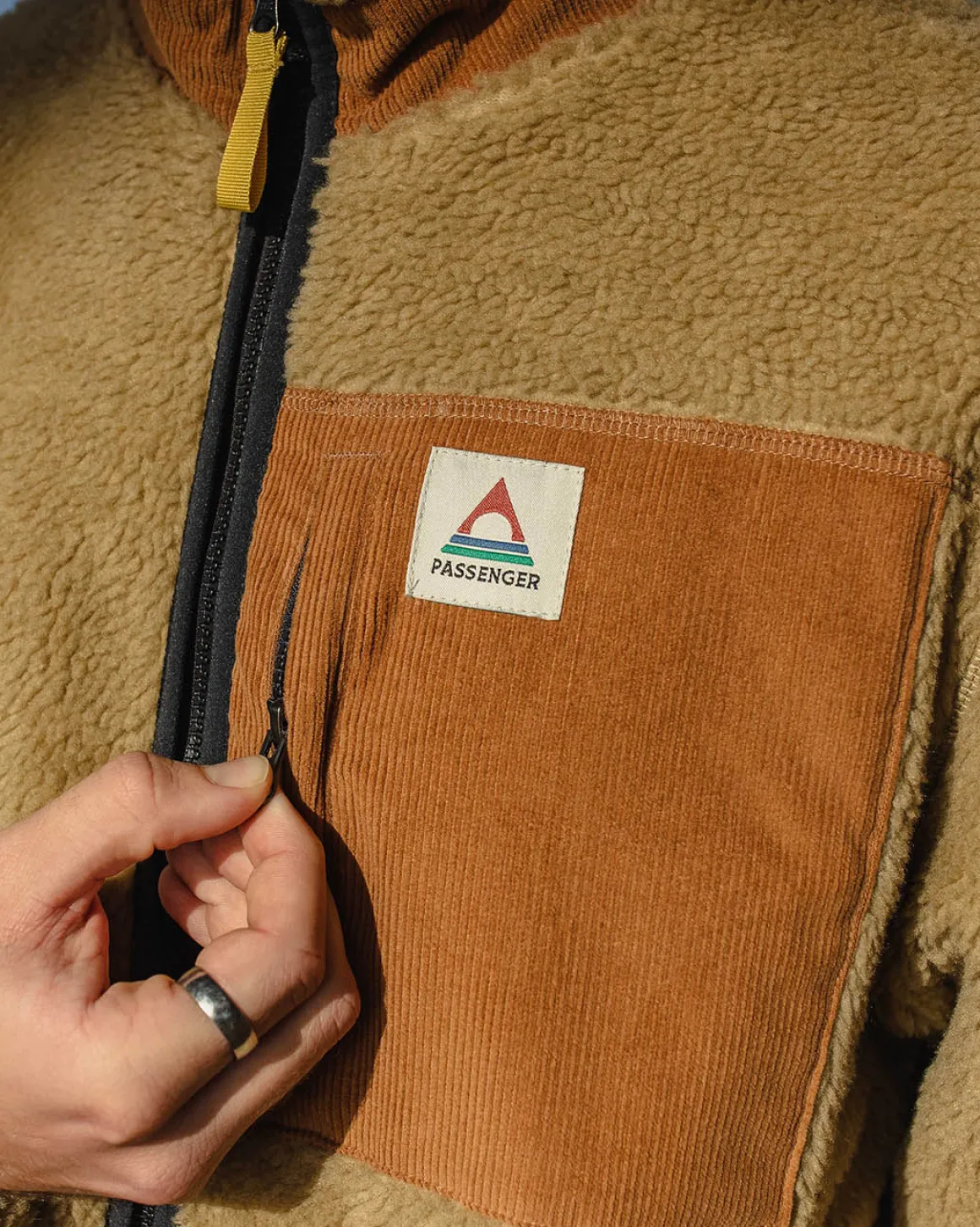 Trekker Recycled Deep-Pile Sherpa Fleece - Biscuit