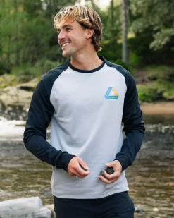 T-shirt à manches longues en matière recyclée Alpine - Noir/Gris