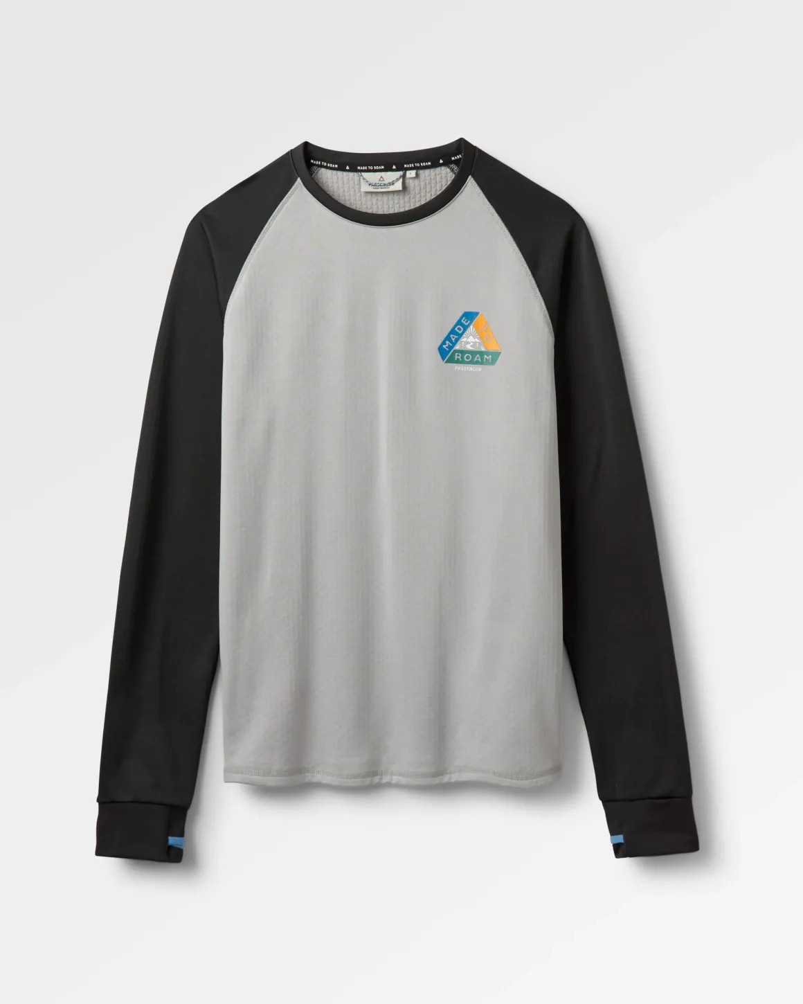 T-shirt à manches longues en matière recyclée Alpine - Noir/Gris