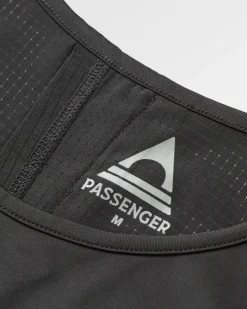 T-shirt Actif Recyclé avec Lien au Dos Chakra - Noir
