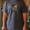 T-shirt en coton bio Waves u0026 Trees - Charcoal