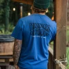 T-shirt en coton bio Yuca - Bleu Azur Marl
