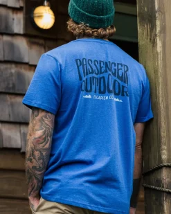 T-shirt en coton bio Yuca - Bleu Azur Marl