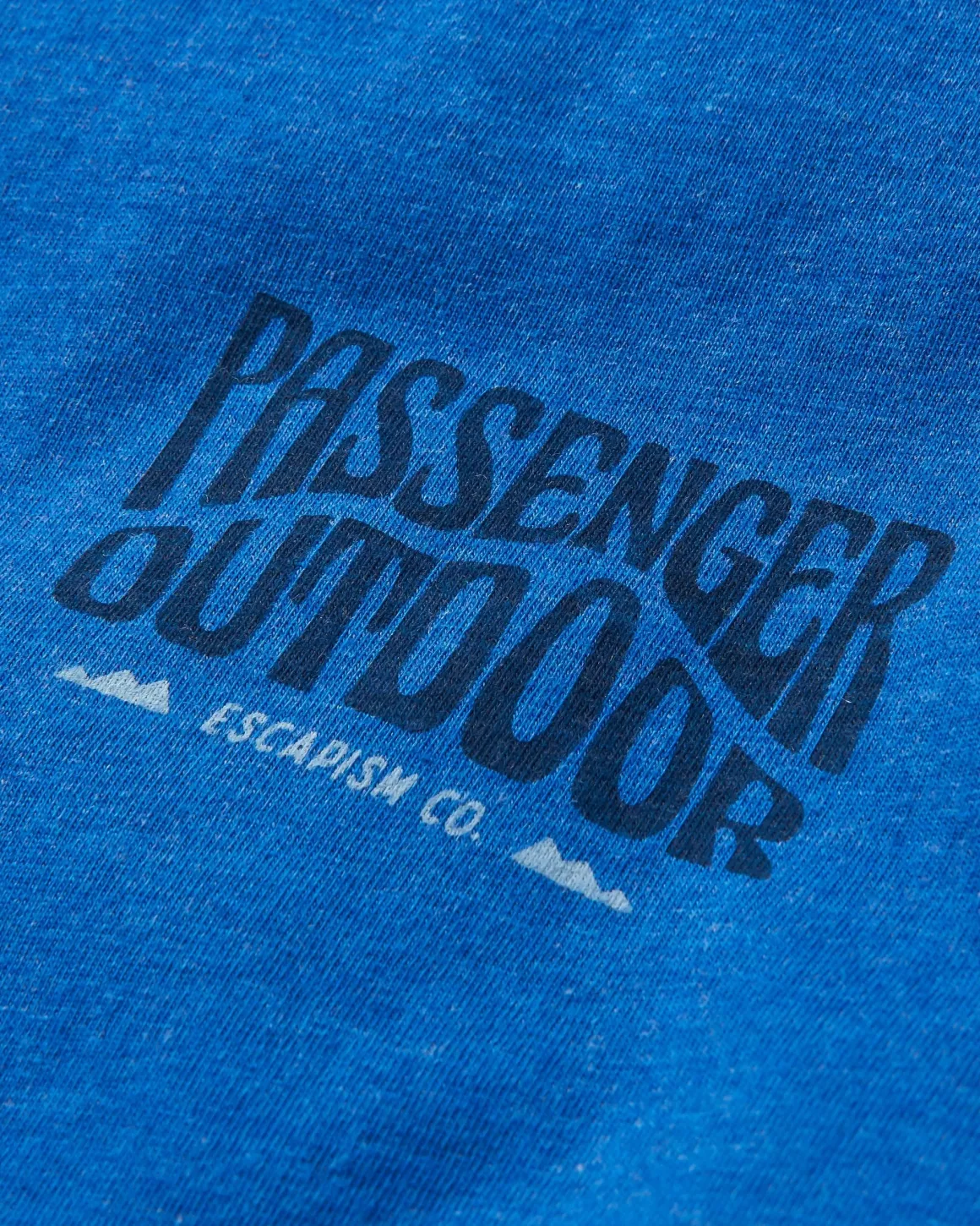 T-shirt en coton bio Yuca - Bleu Azur Marl