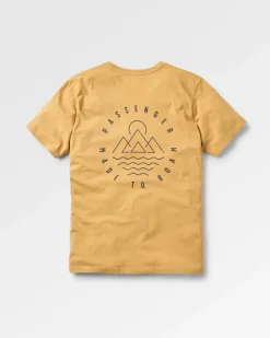 T-shirt en coton recyclé Escapism - Or Moutarde