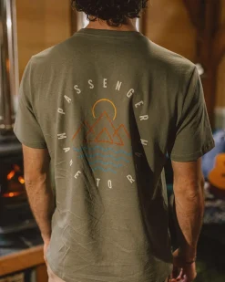 T-shirt en coton recyclé Escapism - Olive poussiéreux