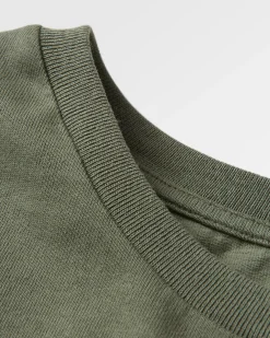 T-shirt en coton recyclé Escapism - Olive poussiéreux
