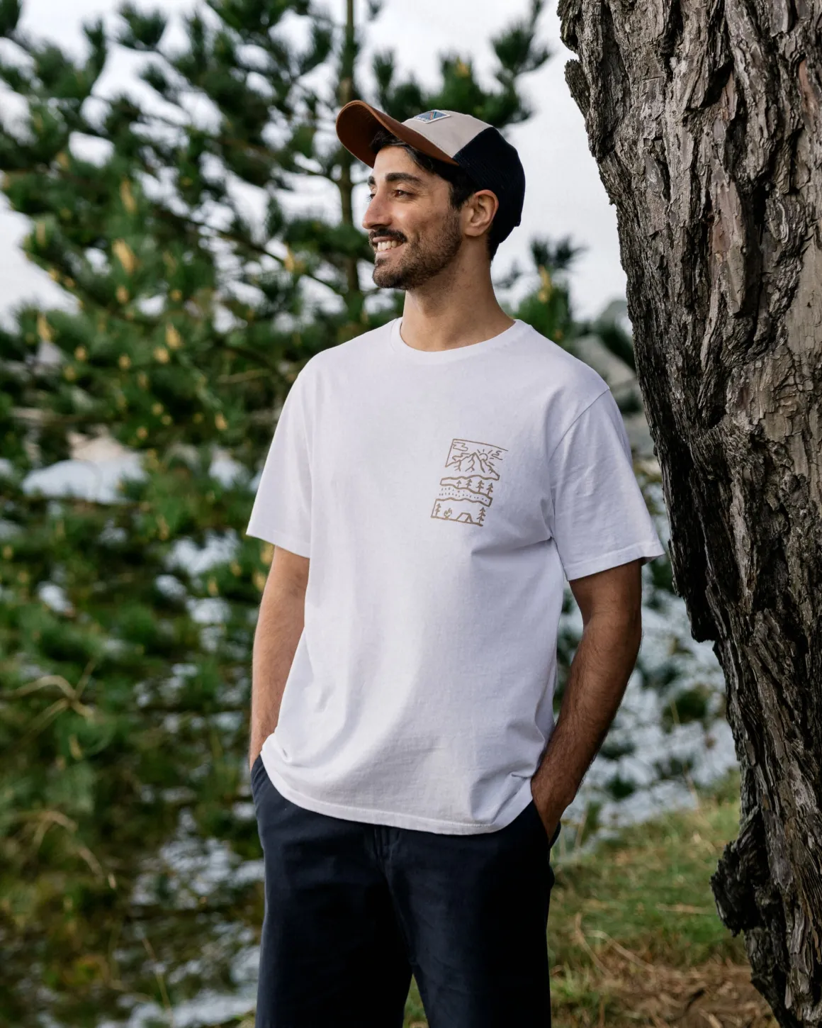 T-shirt en coton recyclé Nature - Blanc