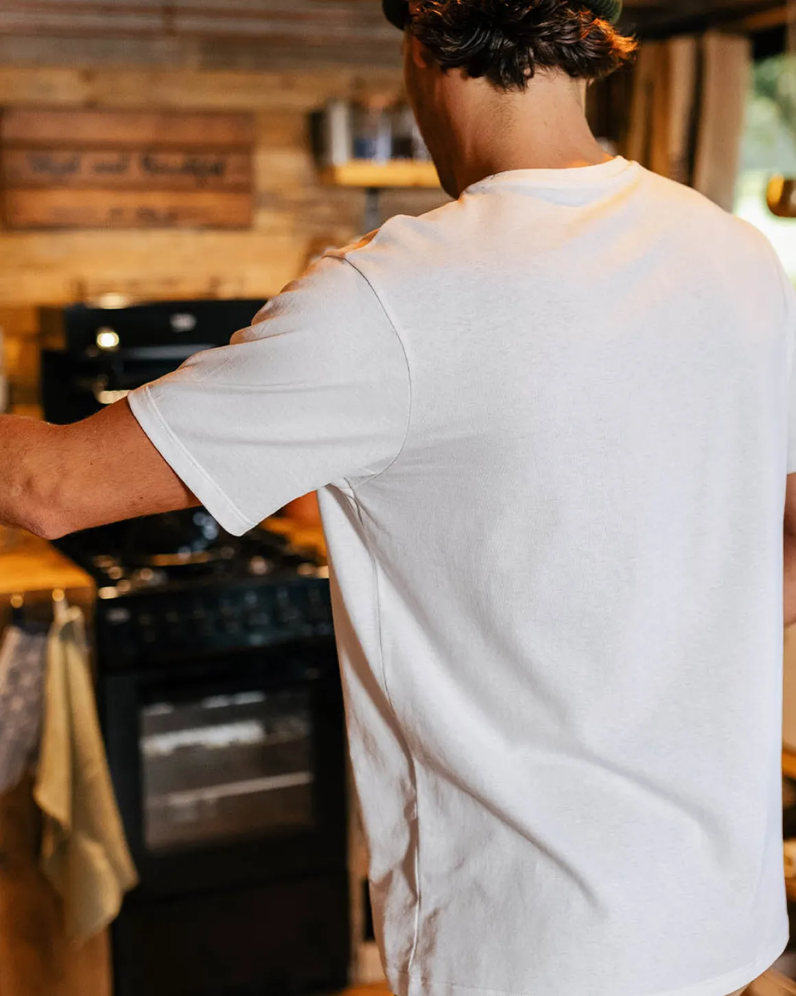 T-shirt en coton recyclé Nature - Blanc
