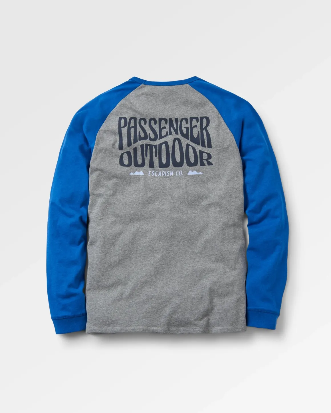 T-shirt manches longues en coton bio Yuca - Bleu Azur Marl