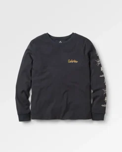 T-shirt manches longues en coton recyclé Dawn - Noir