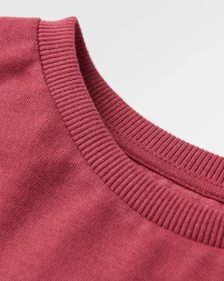T-shirt manches longues en coton recyclé Dawn - Rouge Terre
