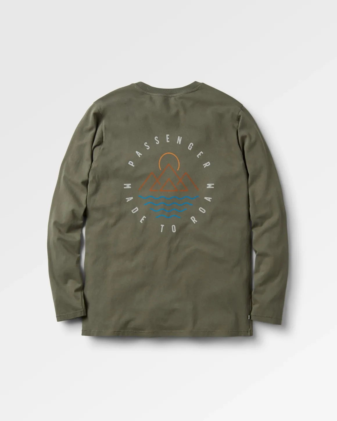 T-shirt manches longues recyclé Escapism - Olive poussiéreux