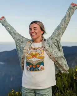 T-shirt Oversize en Coton Recyclé Saisonnier - Bouleau