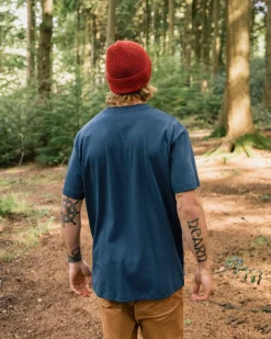 T-shirt Relaxed Fit Recyclé Heritage - Denim Foncé