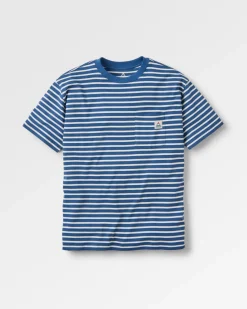 T-shirt Zen Recyclé Coupe Relaxed - Rayures Denim Foncé/Birch