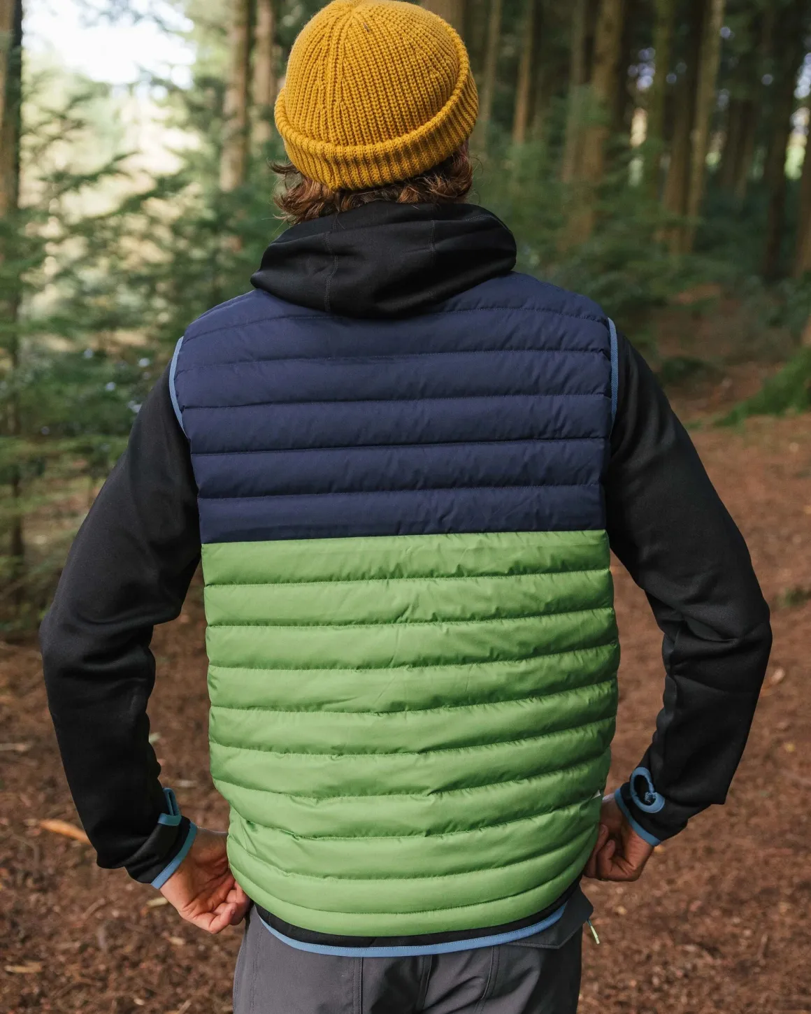 Veste en duvet recyclé Ashland - Rich Navy/Pear Green