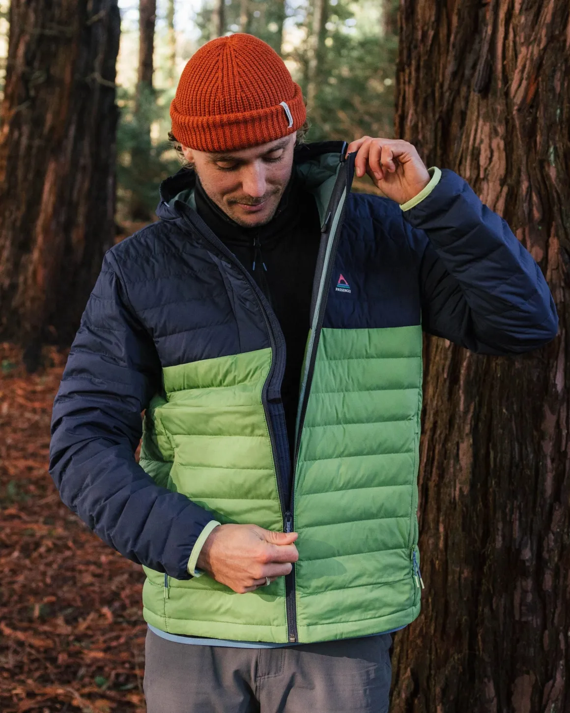 Veste en duvet recyclé Ashland - Rich Navy/Pear Green