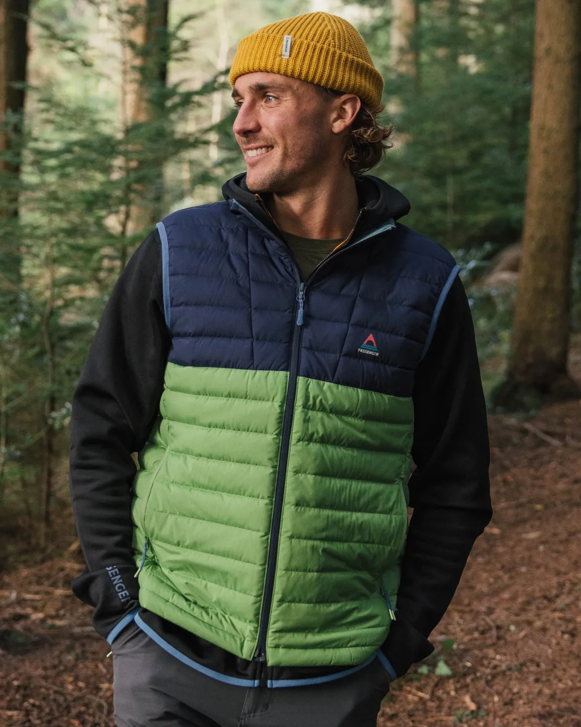 Veste en duvet recyclé Ashland - Rich Navy/Pear Green