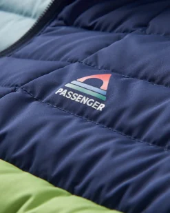 Veste en duvet recyclé Ashland - Rich Navy/Pear Green