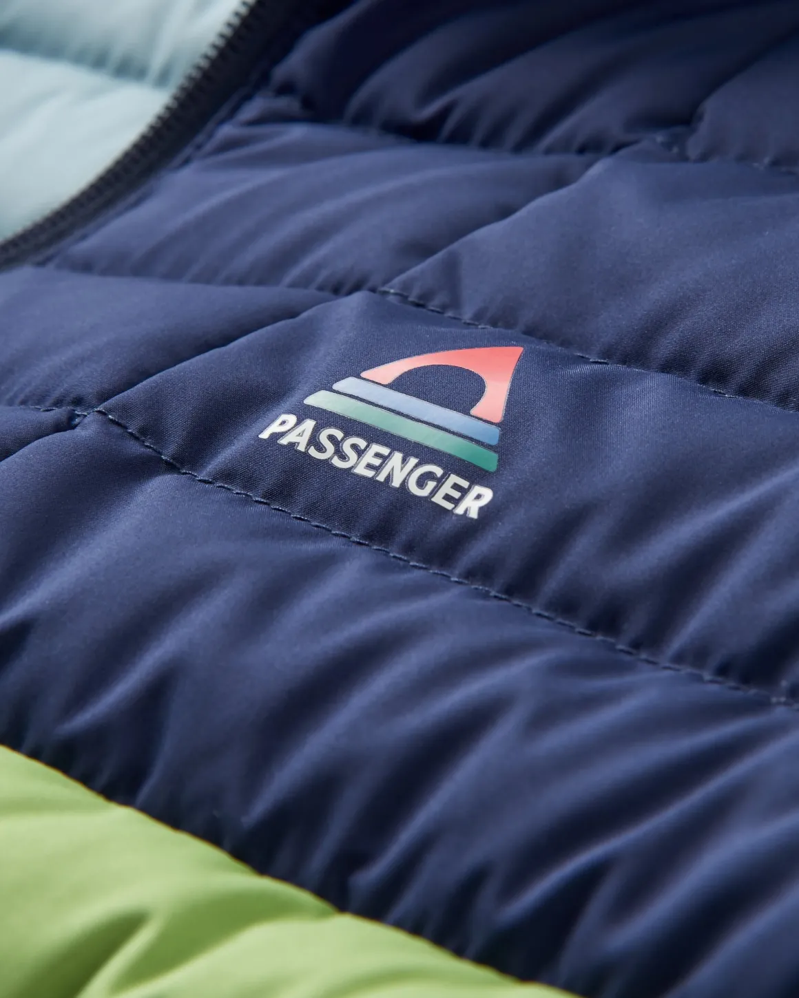Veste en duvet recyclé Ashland - Rich Navy/Pear Green