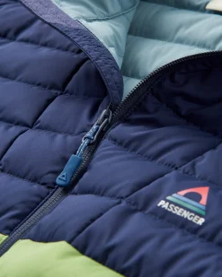 Veste en duvet recyclé Ashland - Rich Navy/Pear Green