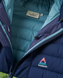 Veste en duvet recyclé Ashland - Rich Navy/Pear Green