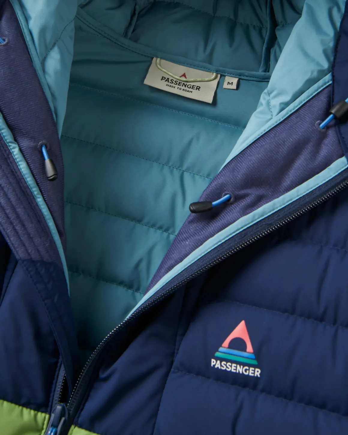 Veste en duvet recyclé Ashland - Rich Navy/Pear Green