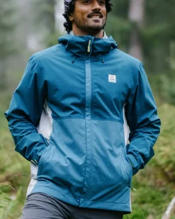 Veste Imperméable Recyclée Downpour - Bleu Tidal/Bleu Acier