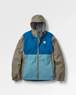 Veste Imperméable Recyclée Downpour - Tidal Blue/Arctic/Dusty Olive