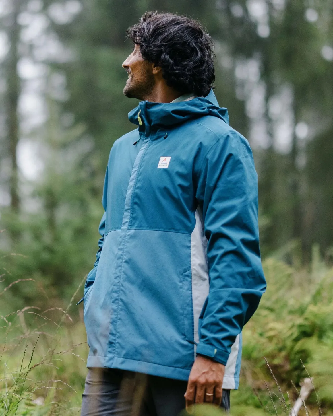 Veste Imperméable Recyclée Downpour - Bleu Tidal/Bleu Acier