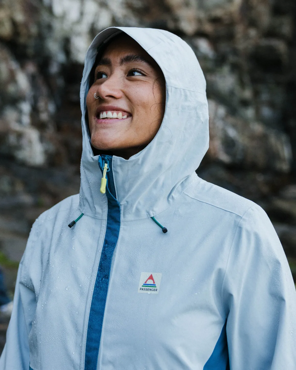 Veste Imperméable Recyclée Rainstorm - Gris Bleu/Bleu Acier