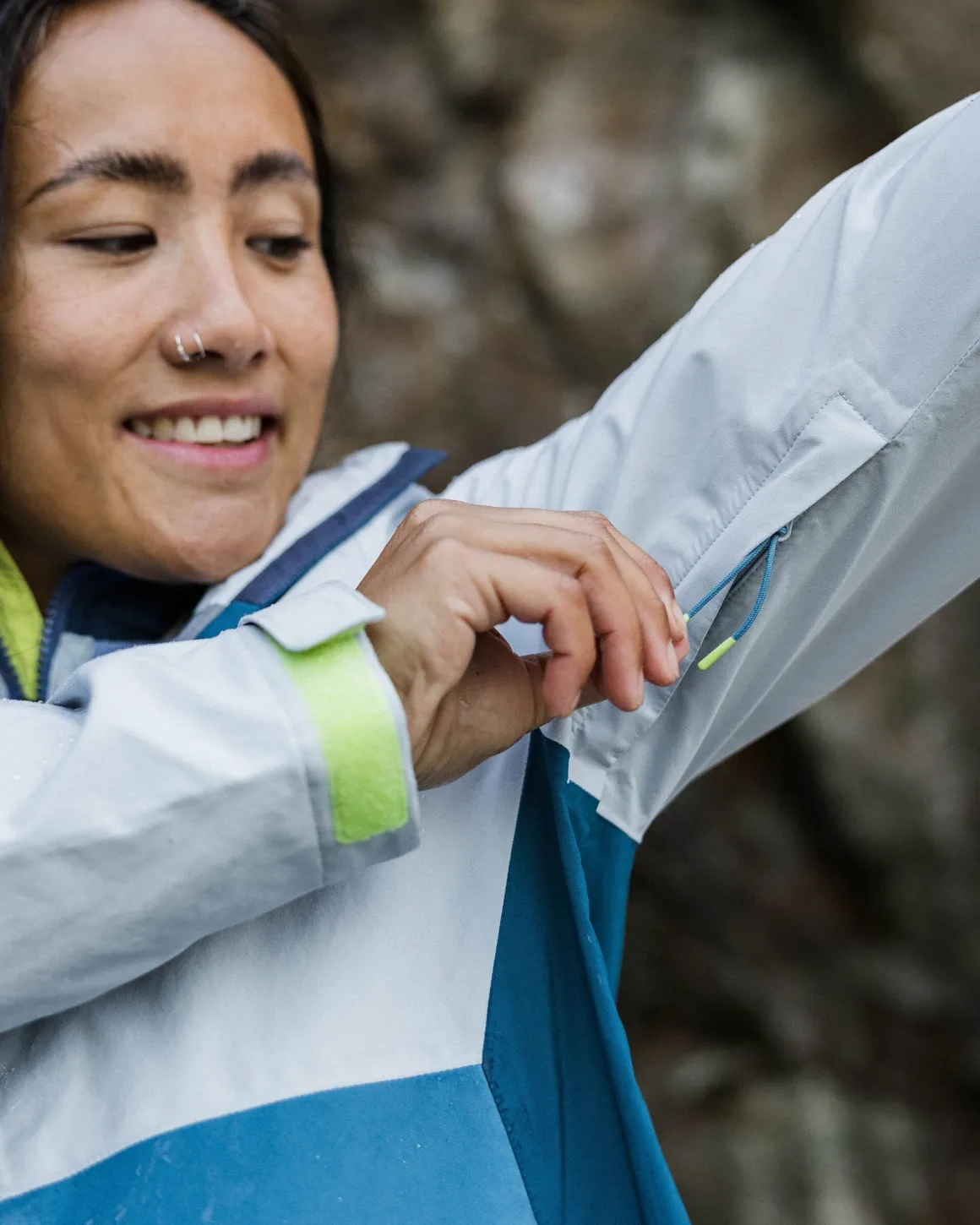 Veste Imperméable Recyclée Rainstorm - Gris Bleu/Bleu Acier
